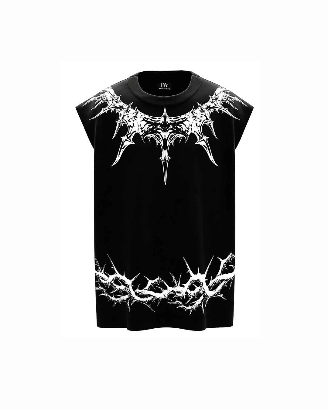 Crowned Prince Sleeveless Oversized Graphic T-Shirt