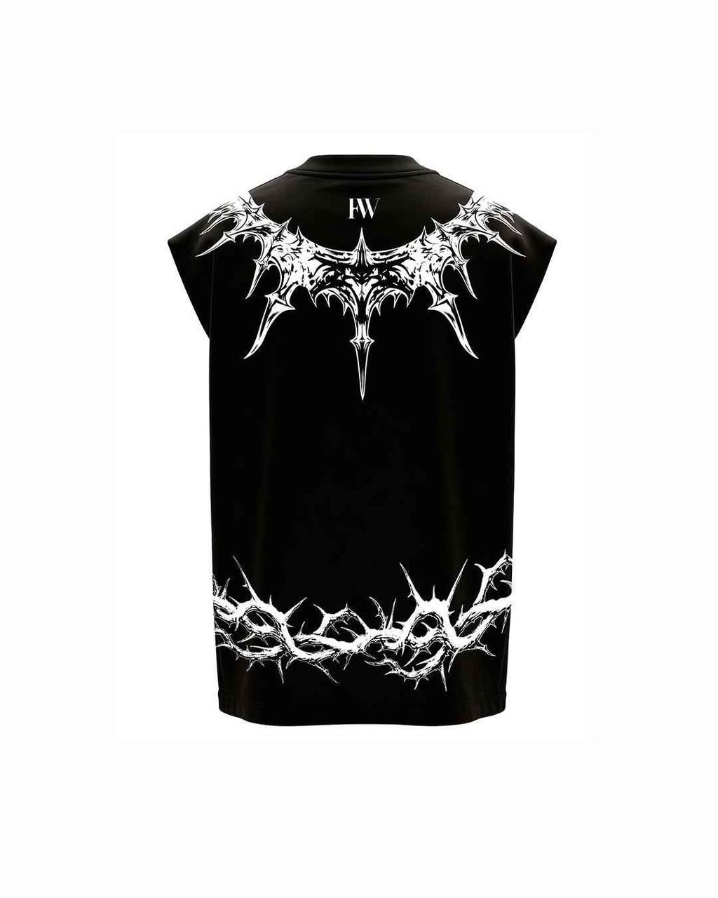 Crowned Prince Sleeveless Oversized Graphic T-Shirt