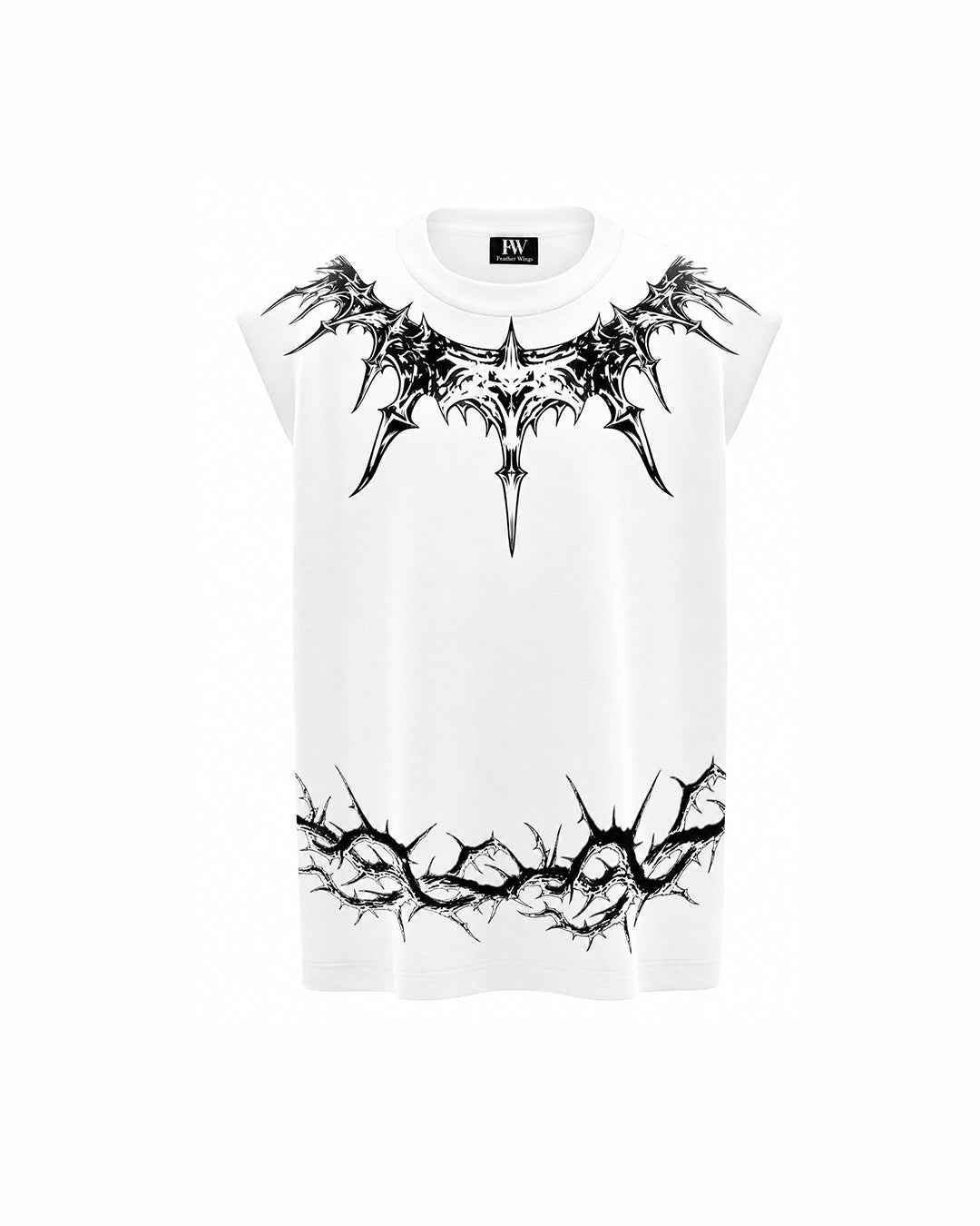 Crowned Prince Sleeveless Oversized Graphic T-Shirt