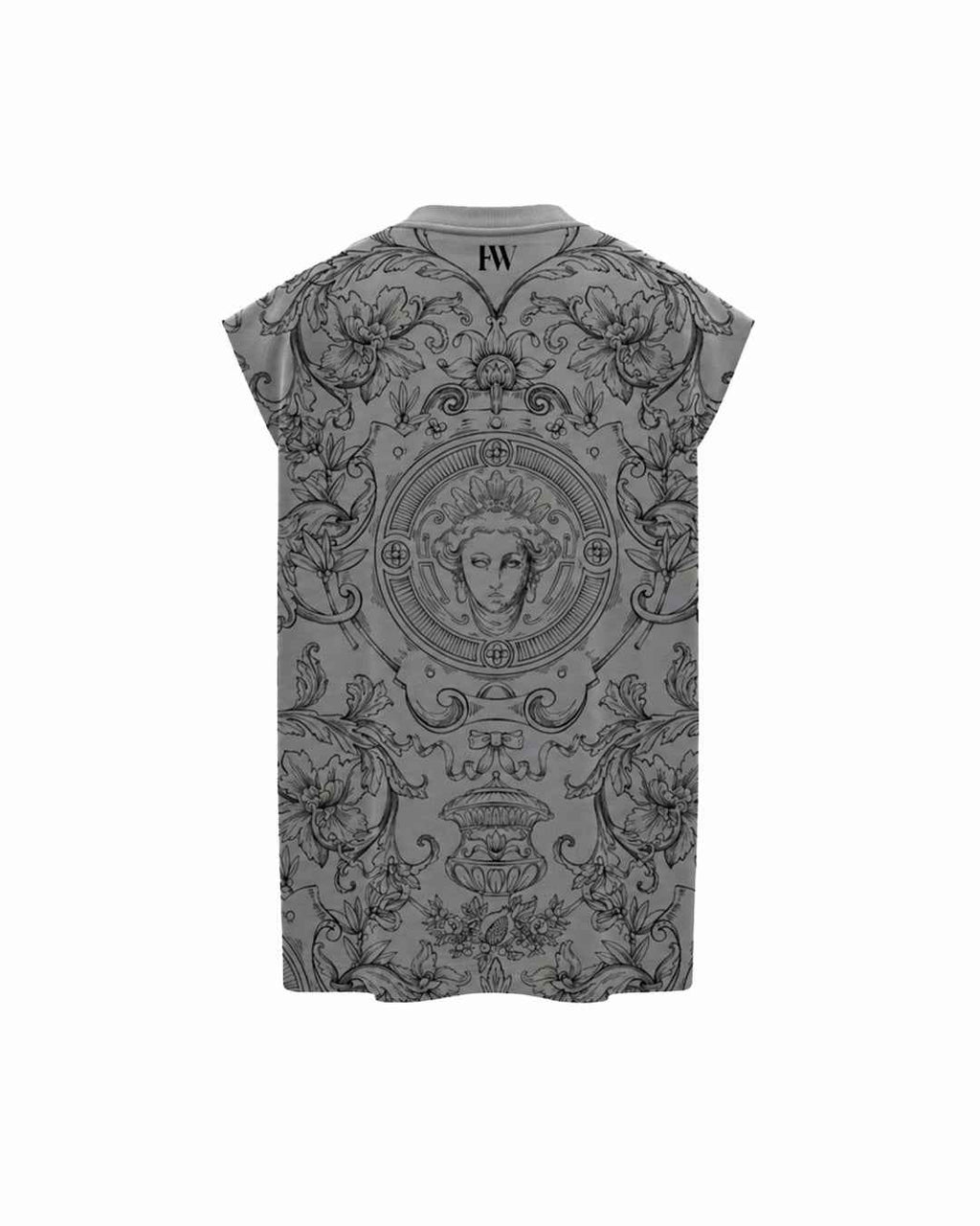 Baroque Musk Sleeveless Oversized Graphic T-Shirt