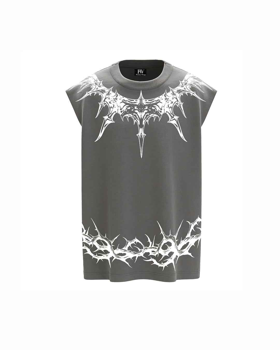 Crowned Prince Sleeveless Oversized Graphic T-Shirt
