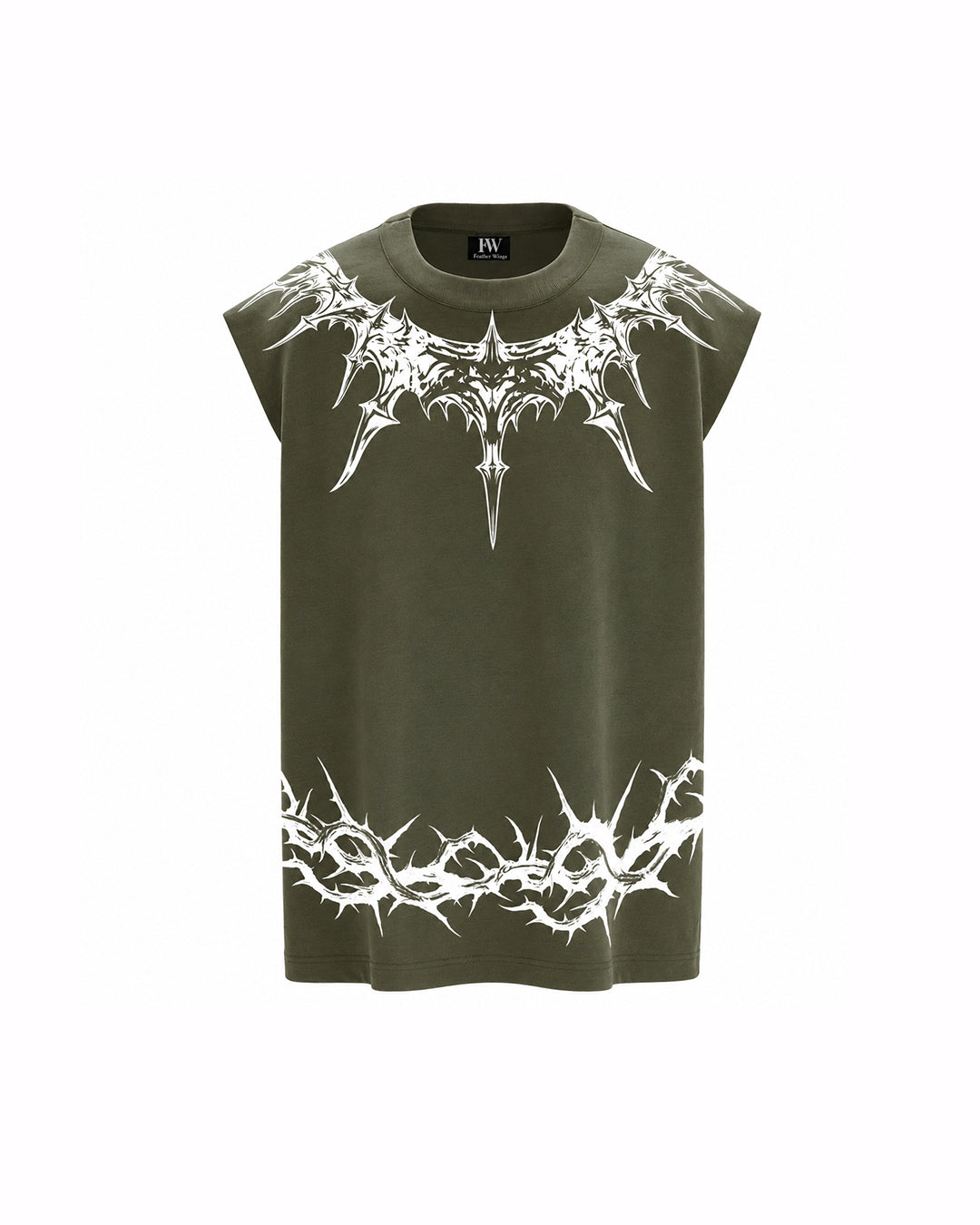 Crowned Prince Sleeveless Oversized Graphic T-Shirt