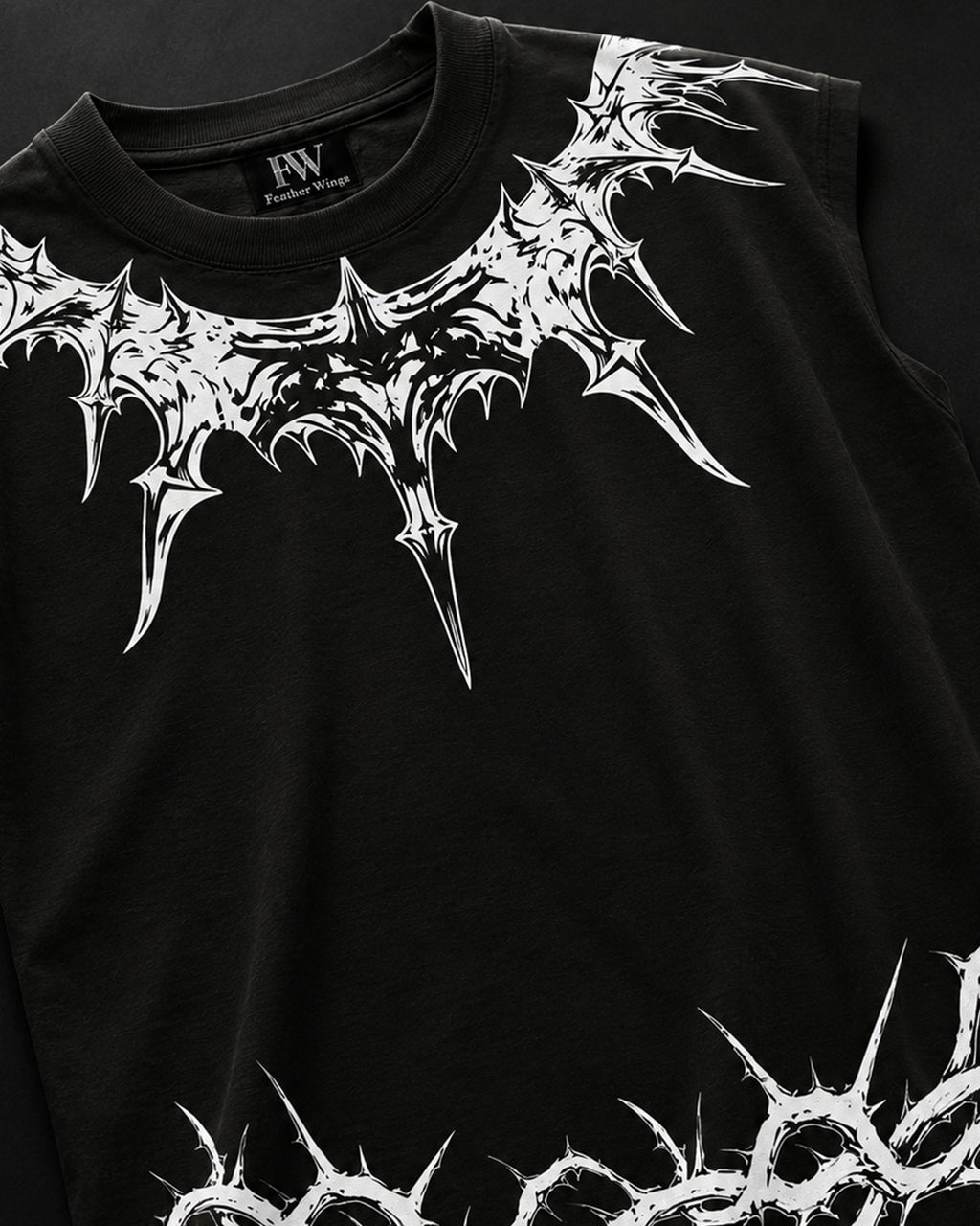 Crowned Prince Sleeveless Oversized Graphic T-Shirt