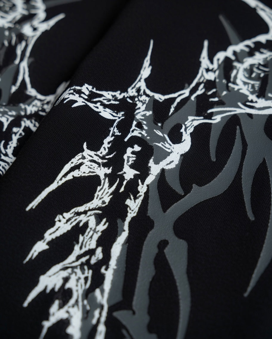 Feather Wings Void Baggy Sweatpants – Black color 100 Cotton