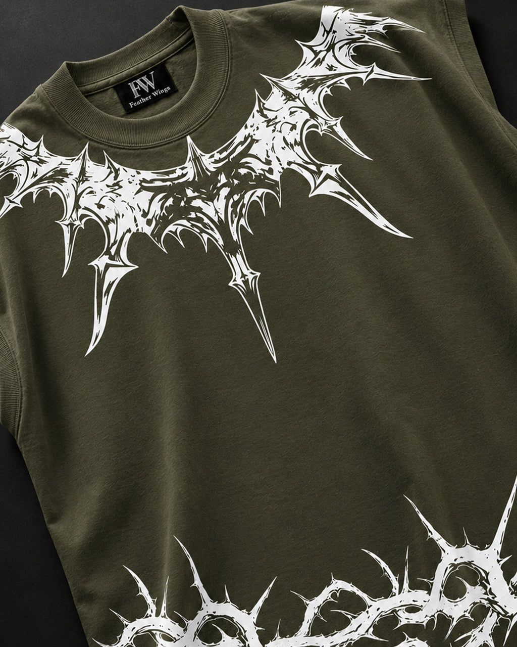 Crowned Prince Sleeveless Oversized Graphic T-Shirt