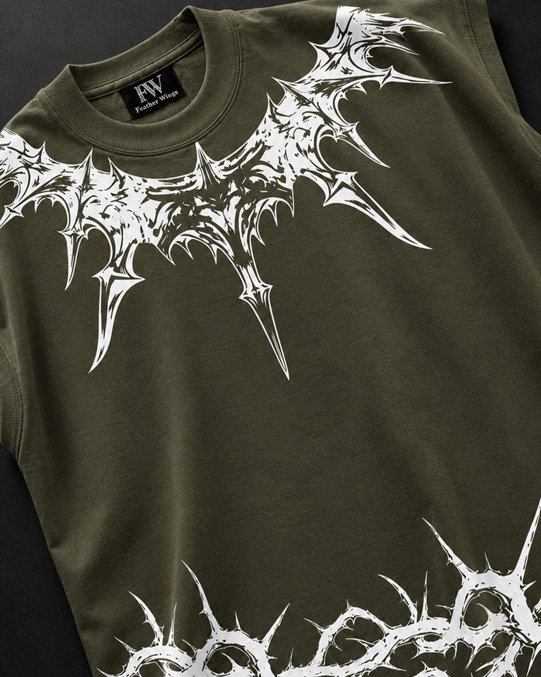 Crowned Prince Sleeveless Oversized Graphic T-Shirt