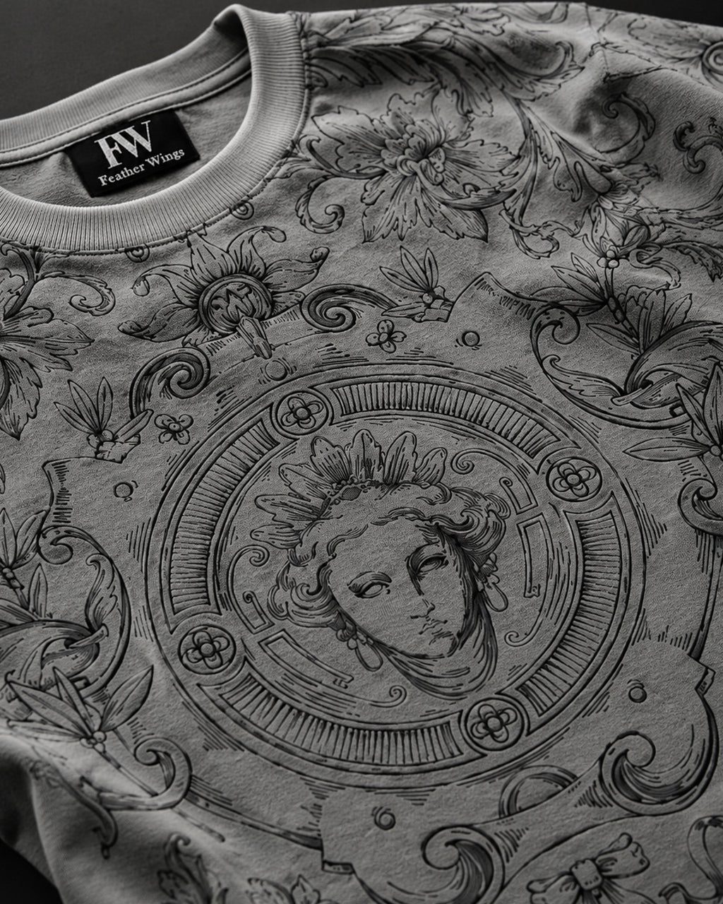 Baroque Musk Sleeveless Oversized Graphic T-Shirt