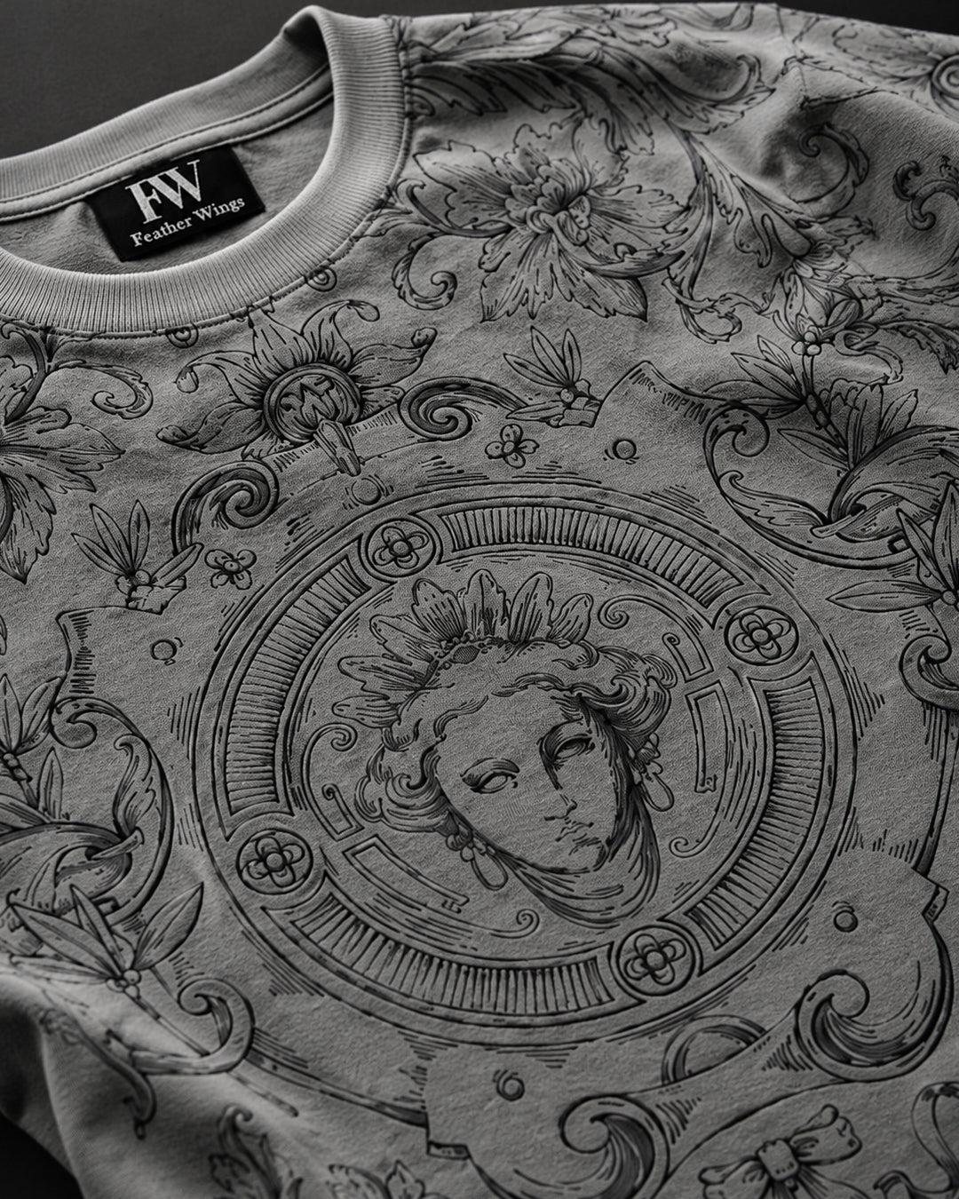 Baroque Musk Sleeveless Oversized Graphic T-Shirt