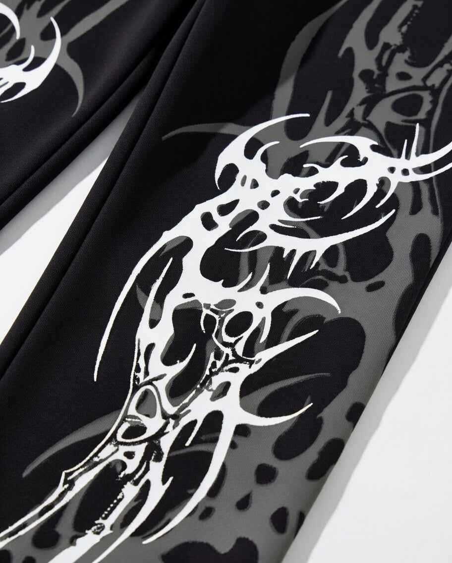 Feather Wings Chaos Baggy Sweatpants – Black Heavyweight Cotton