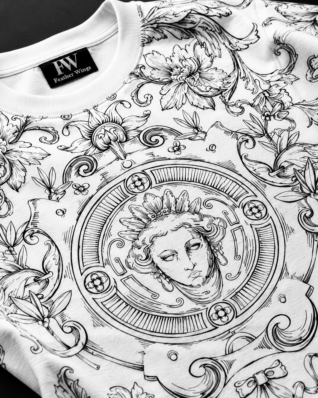Baroque Musk Sleeveless Oversized Graphic T-Shirt