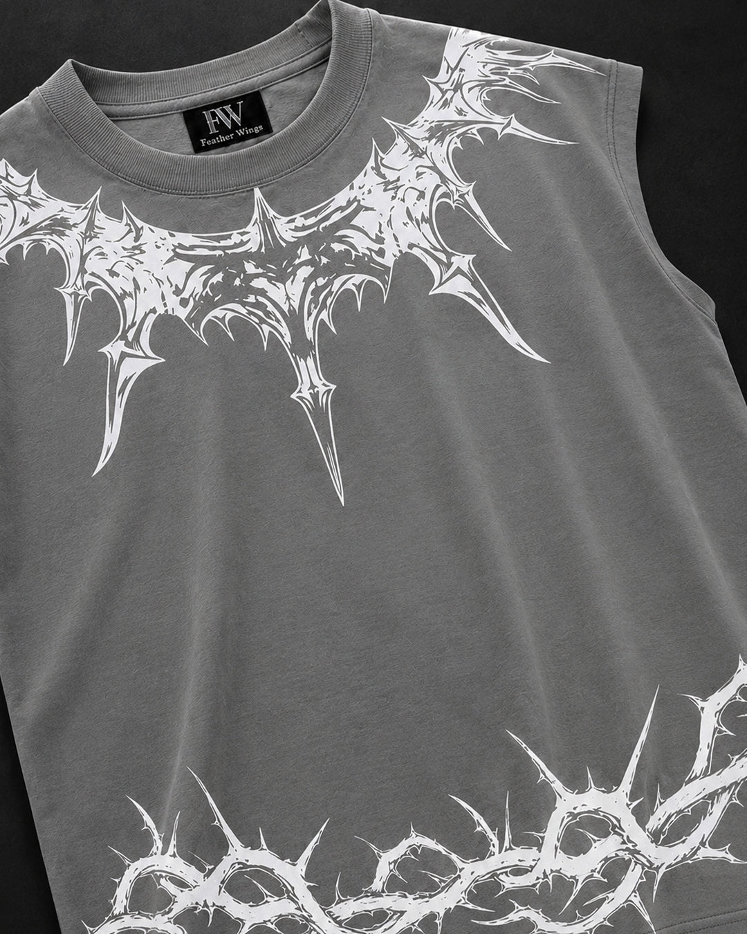 Crowned Prince Sleeveless Oversized Graphic T-Shirt