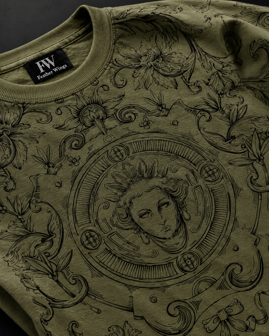 Baroque Musk Sleeveless Oversized Graphic T-Shirt