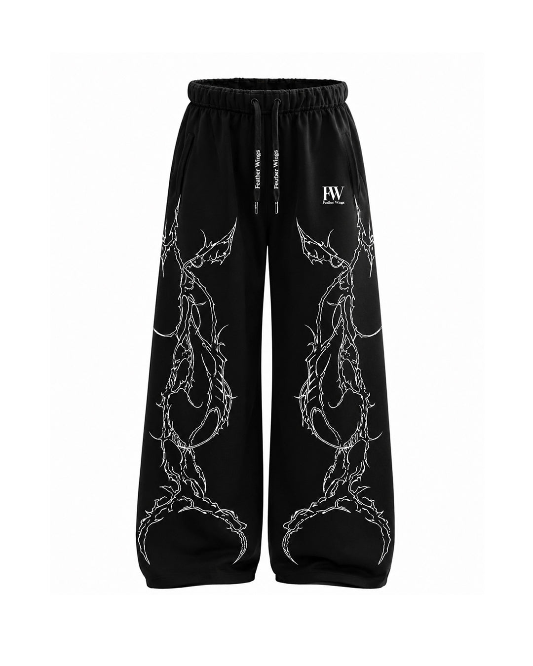 Claw Baggy Sweatpants – 100% Organic Heavyweight Cotton | Feather Wings