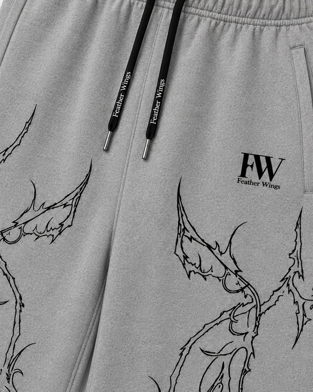 Claw Baggy Sweatpants – 100% Organic Heavyweight Cotton | Feather Wings