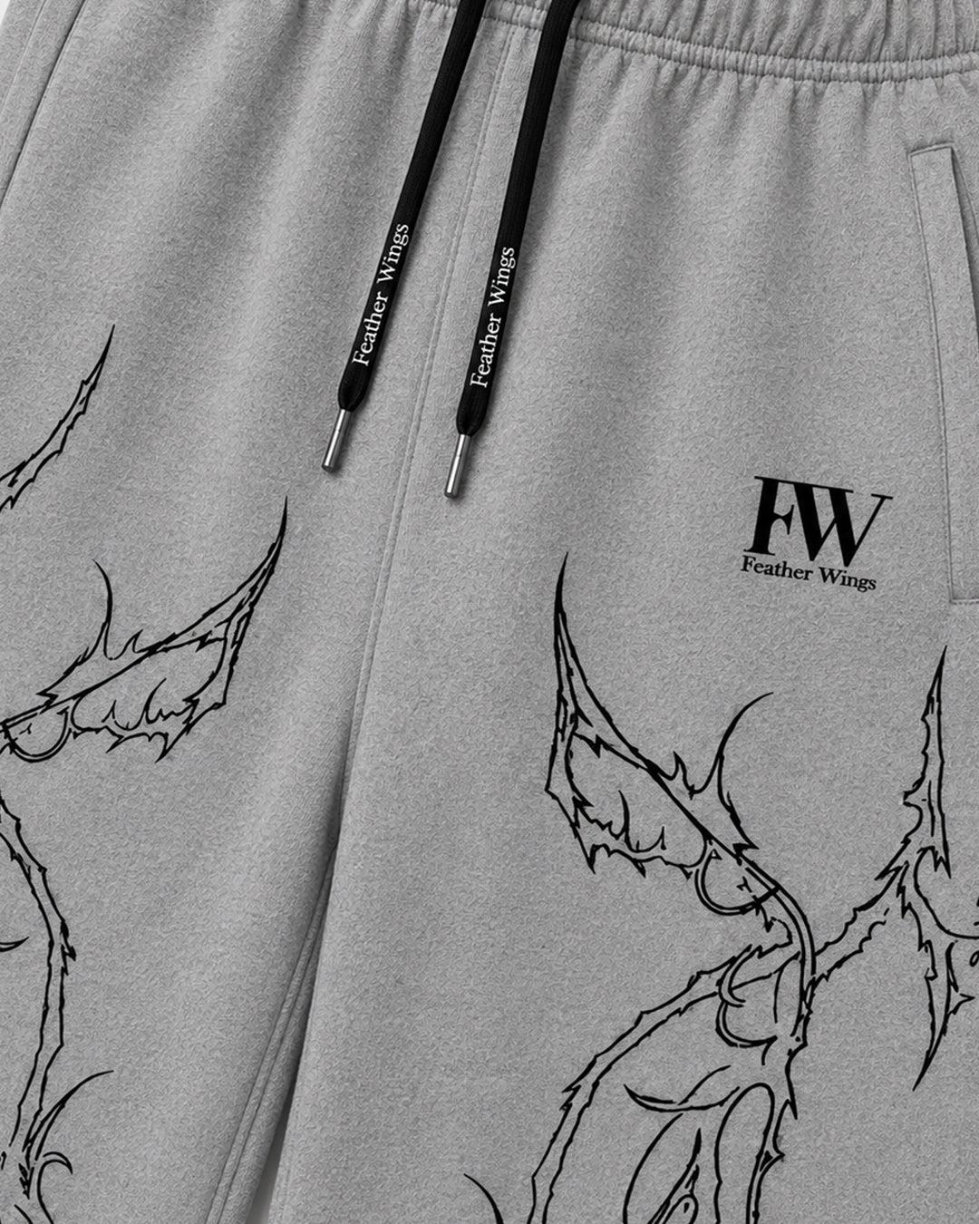 Claw Baggy Sweatpants – 100% Organic Heavyweight Cotton | Feather Wings