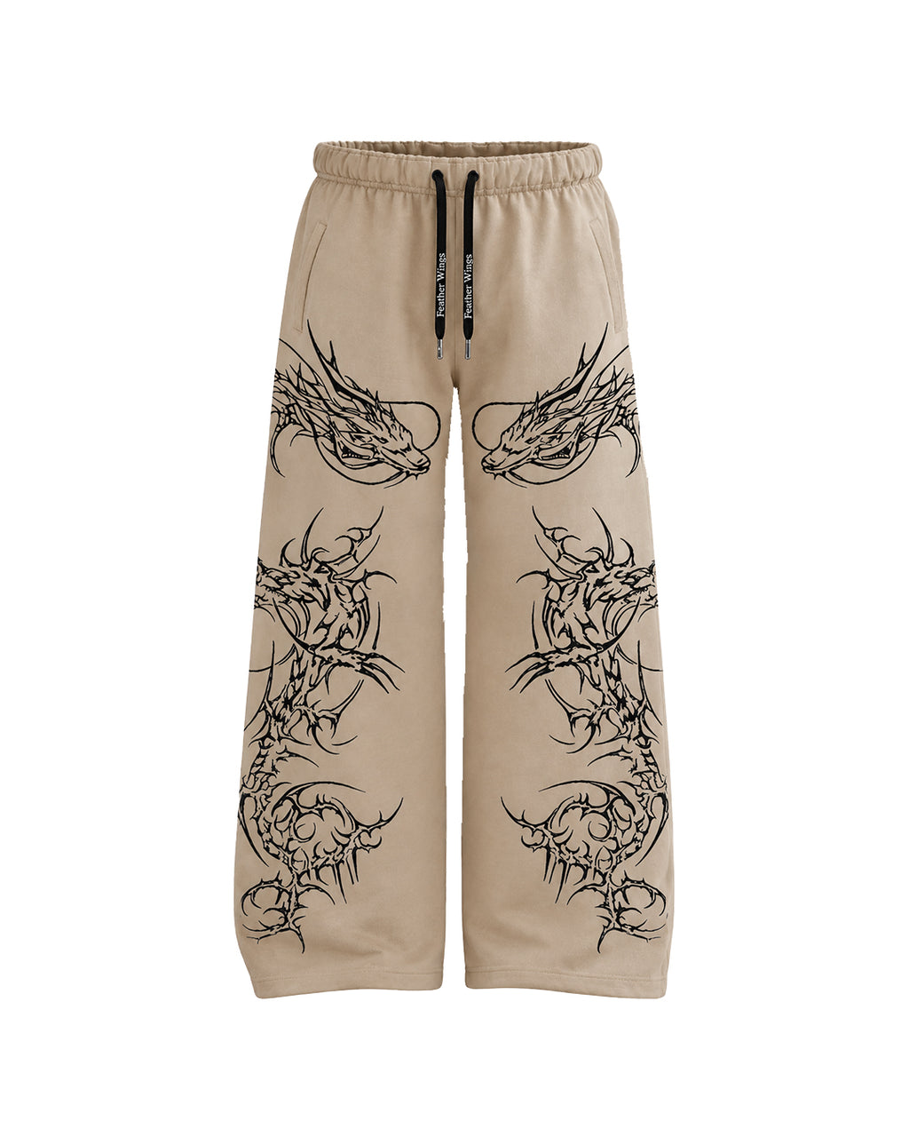 Dragon Baggy Sweatpants – 100% Organic Heavyweight Cotton | Feather Wings