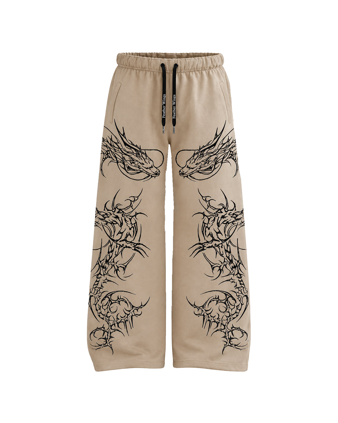 Dragon Baggy Sweatpants – 100% Organic Heavyweight Cotton | Feather Wings