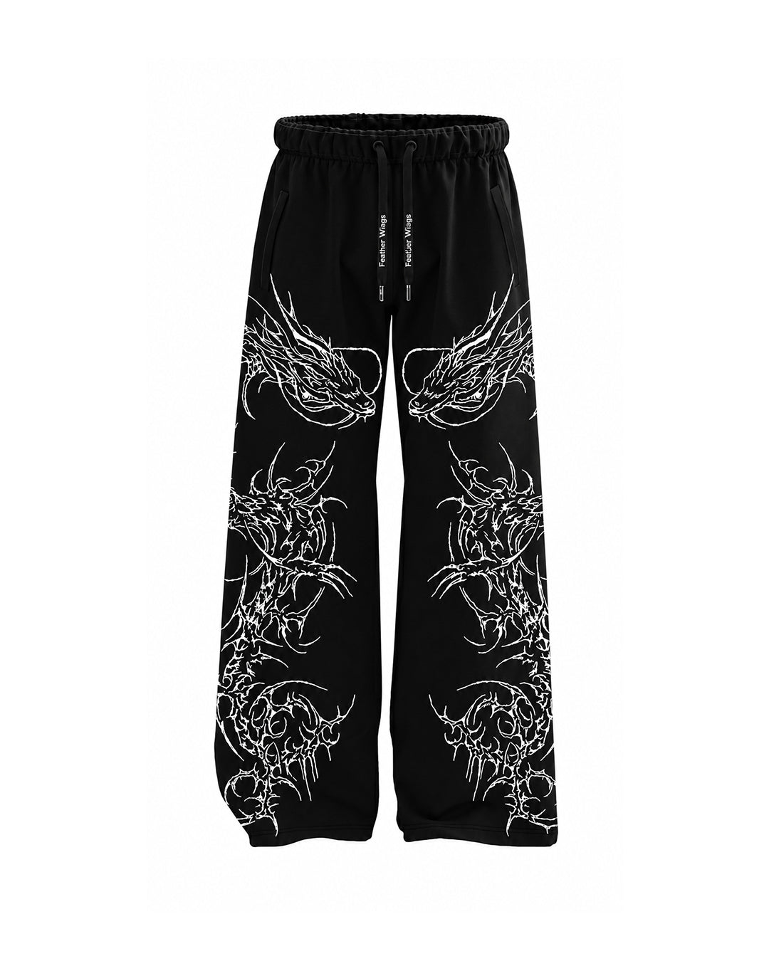 Dragon Baggy Sweatpants – 100% Organic Heavyweight Cotton | Feather Wings