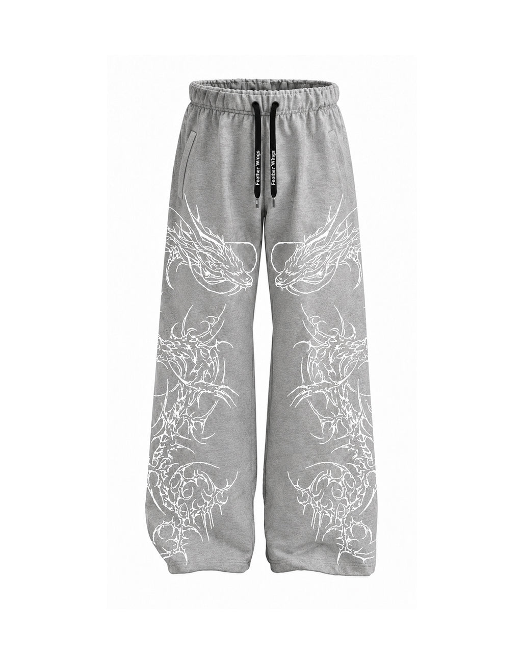 Dragon Baggy Sweatpants – 100% Organic Heavyweight Cotton | Feather Wings