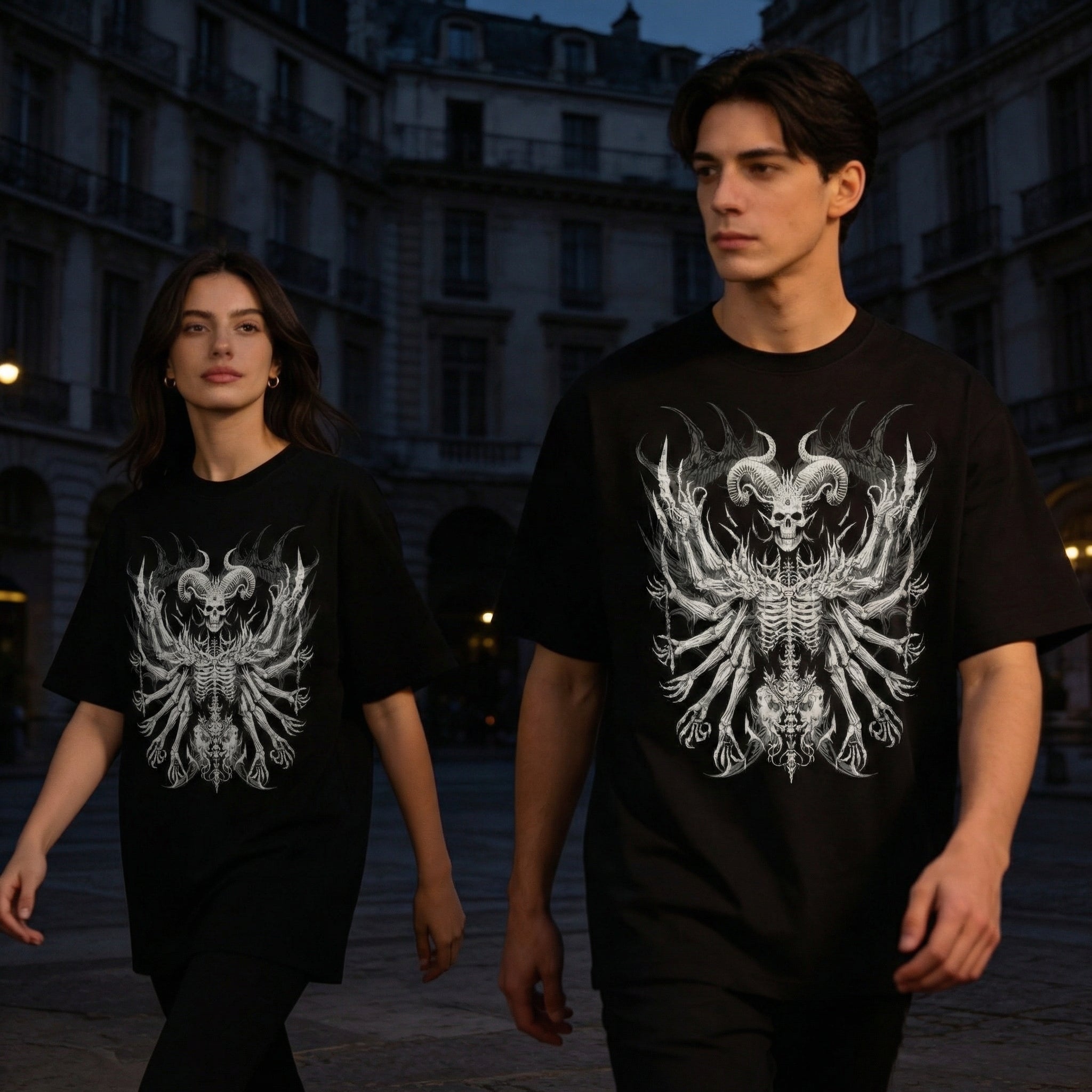 feather wings Infernal Seraph T-Shirt 100% Organic Heavyweight Cotton models