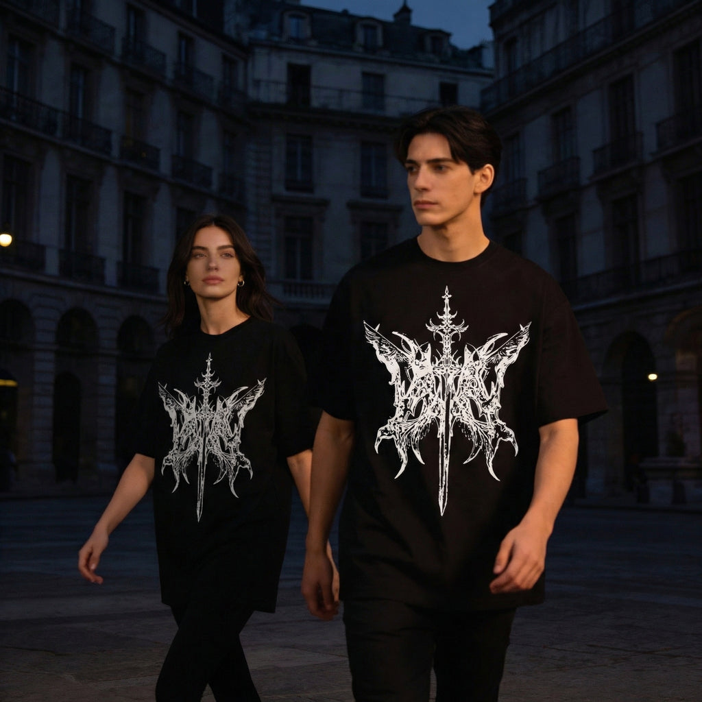 feather wings fallen blade T-Shirt 100% Organic Heavyweight Cotton models