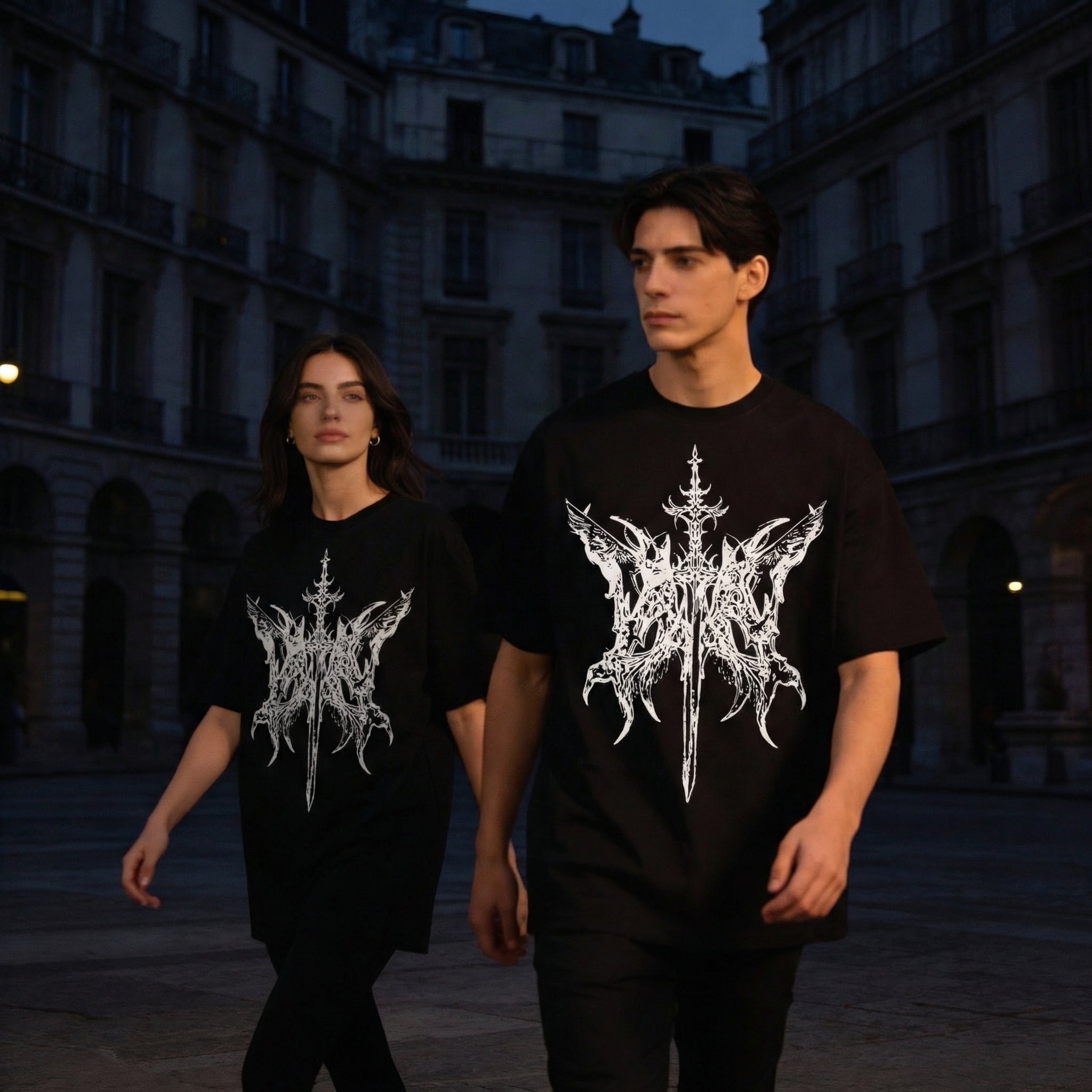 feather wings fallen blade T-Shirt 100% Organic Heavyweight Cotton models